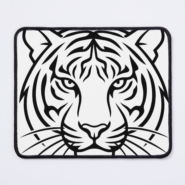 Item preview, Minimalist Tiger Face Line Art designed and sold by ARTROGAN.