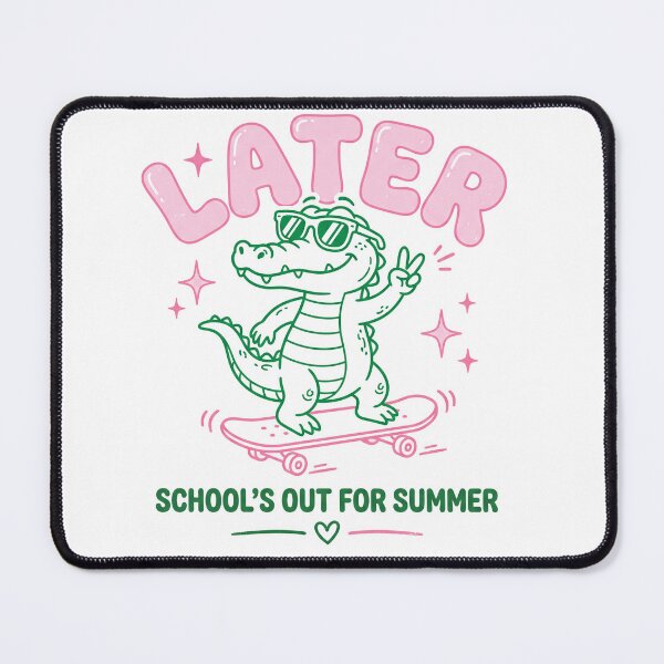 Item preview, Later School's Out For Summer Alligator Skateboard Retro designed and sold by ArcaneArtistry.