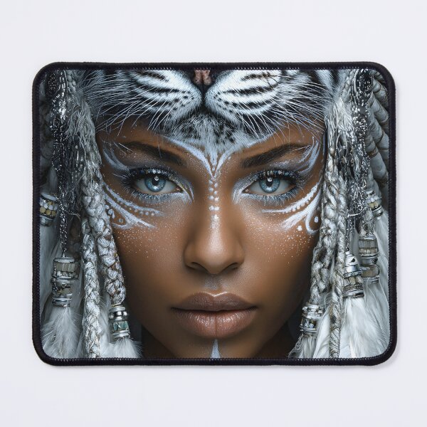 Item preview, Regal Tiger Headdress with Ethereal Face Art designed and sold by Artessie.