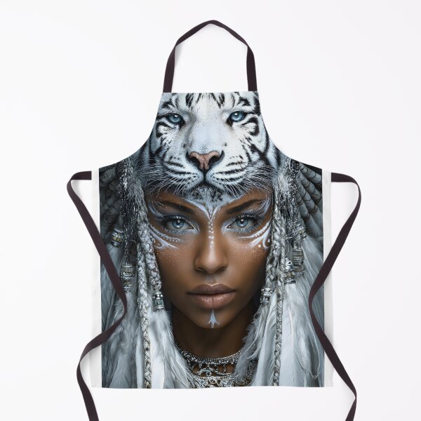 Item preview, Regal Tiger Headdress with Ethereal Face Art designed and sold by Artessie.