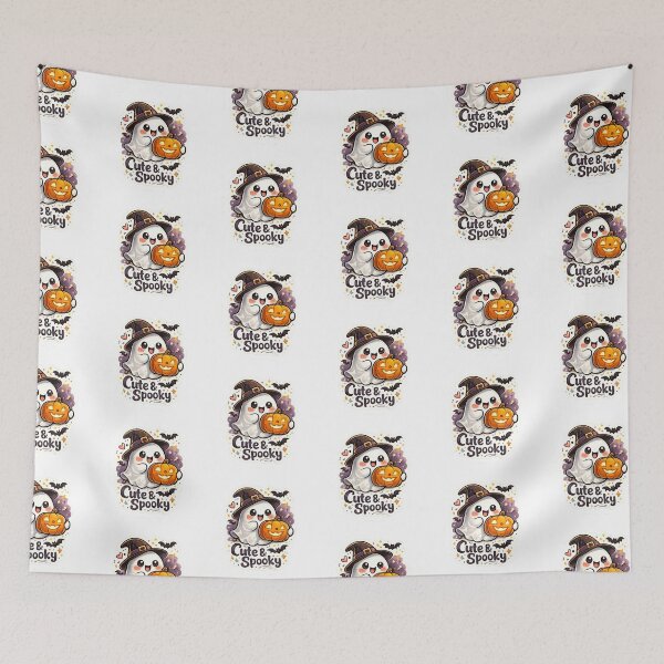 Item preview, Cute & Spooky Ghost Halloween Sticker designed and sold by Jyotisima8929.