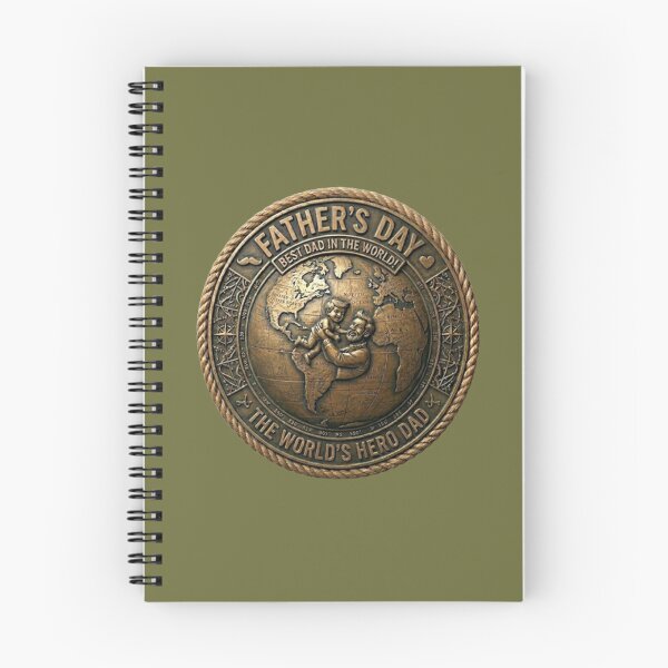 Item preview, Vintage Bronze Globe Father's Day - World's Best Hero Dad Medallion designed and sold by TheDailyCross1.