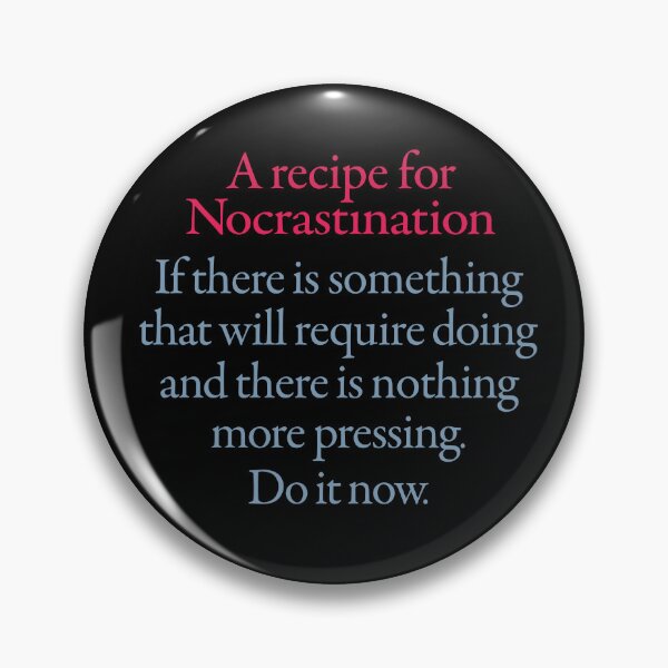 Item preview, A recipe for nocrastination. v.1 designed and sold by x1brett.