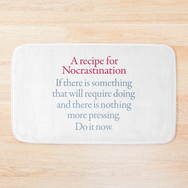 Item preview, A recipe for nocrastination. v.1 designed and sold by x1brett.