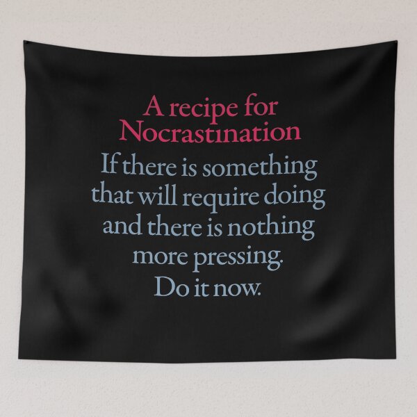 Item preview, A recipe for nocrastination. v.1 designed and sold by x1brett.