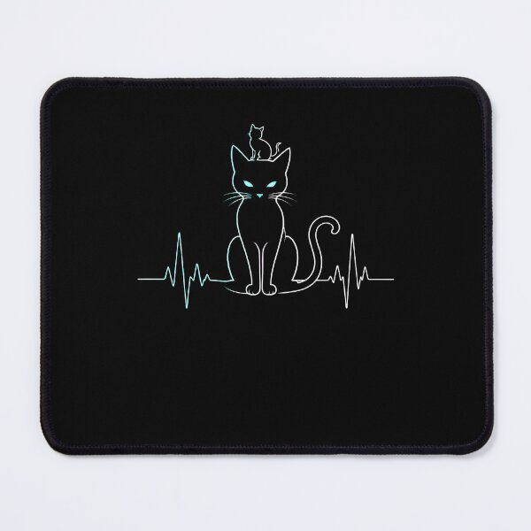 Item preview, Black Cat Heartbeat – Nine Lives Pulse designed and sold by THREE LITTLE BEANS.
