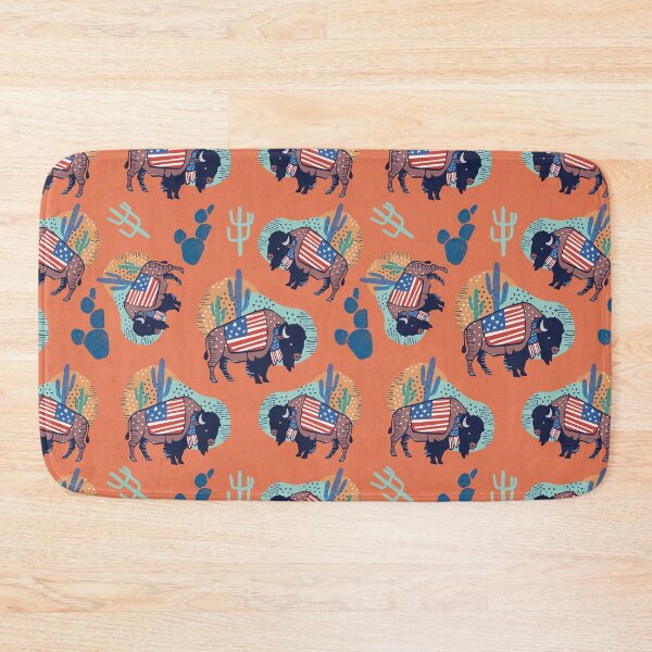 Item preview, American Flag Buffalo in the Desert designed and sold by IvysCreativityHouse.