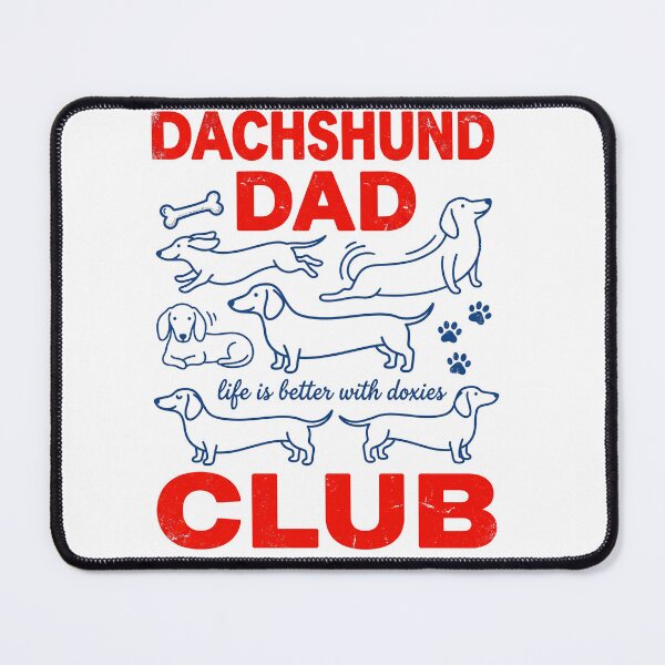 Item preview, Dachshund Dad Club Cute Retro Wiener Dog Father designed and sold by ArcaneArtistry.