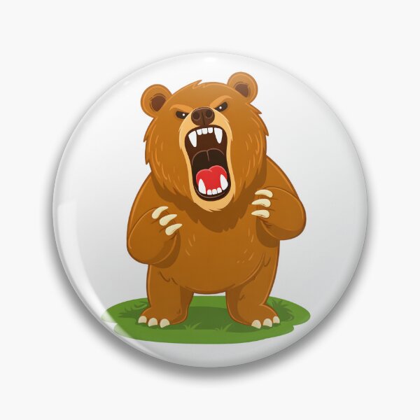 Item preview, Fierce Roaring Bear Cartoon – Bold Forest Animal Art designed and sold by ROARSOME DESiGNS.