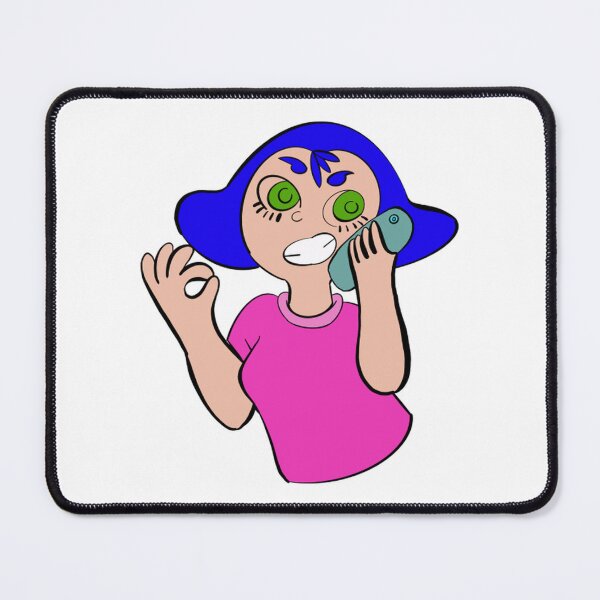 Item preview, OK Sign Cute Girl Talking On Phone Art designed and sold by ViolettaGlass.