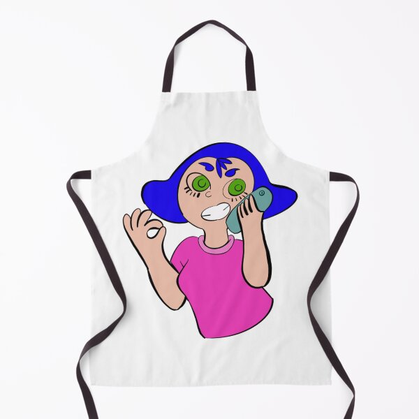 Item preview, OK Sign Cute Girl Talking On Phone Art designed and sold by ViolettaGlass.