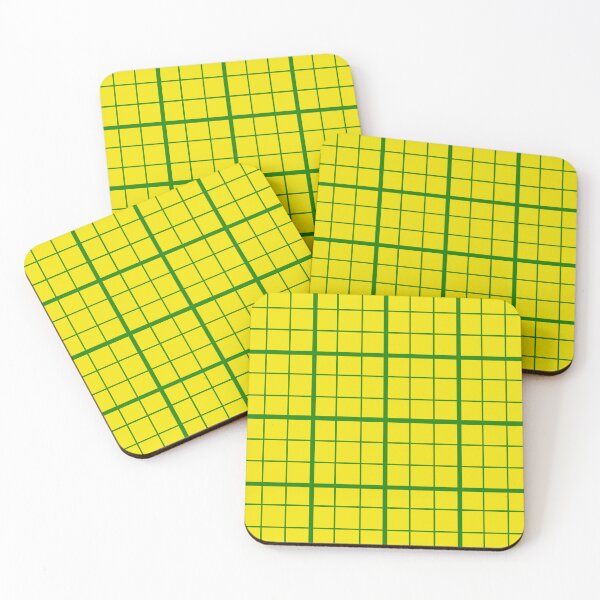 Item preview, Green On Yellow Grid Windowpane Check Design  designed and sold by PatternTitan.
