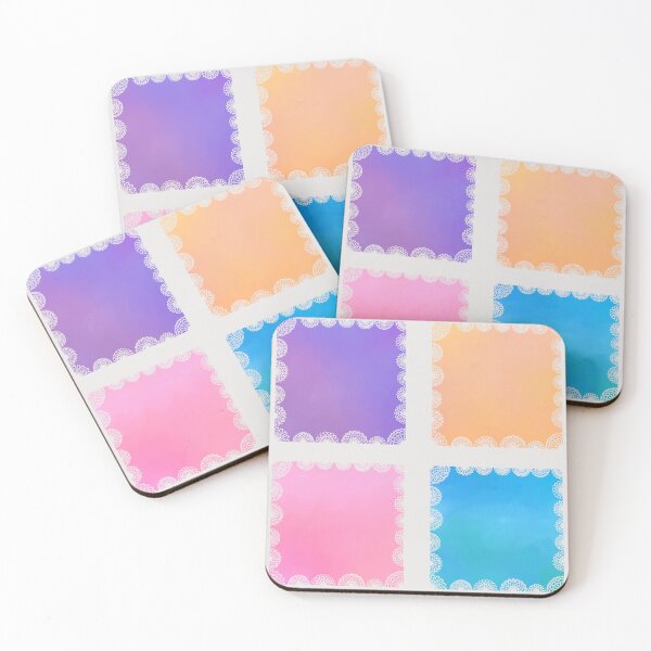 Item preview, Lacy Pastel Gradient Squares  designed and sold by JaygiesDesign.