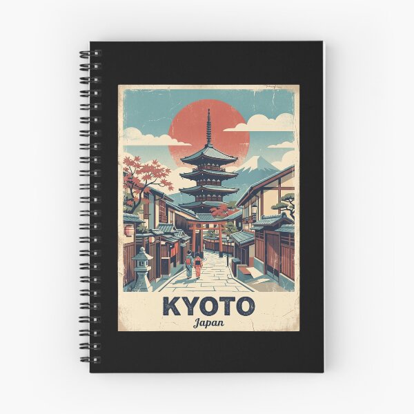 Item preview, Kyoto Japan Vintage Travel Poster designed and sold by dudelinart.