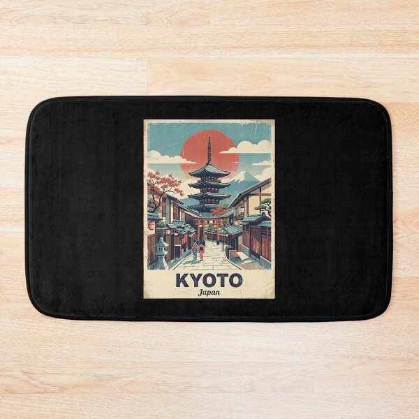 Item preview, Kyoto Japan Vintage Travel Poster designed and sold by dudelinart.