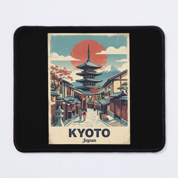 Item preview, Kyoto Japan Vintage Travel Poster designed and sold by dudelinart.