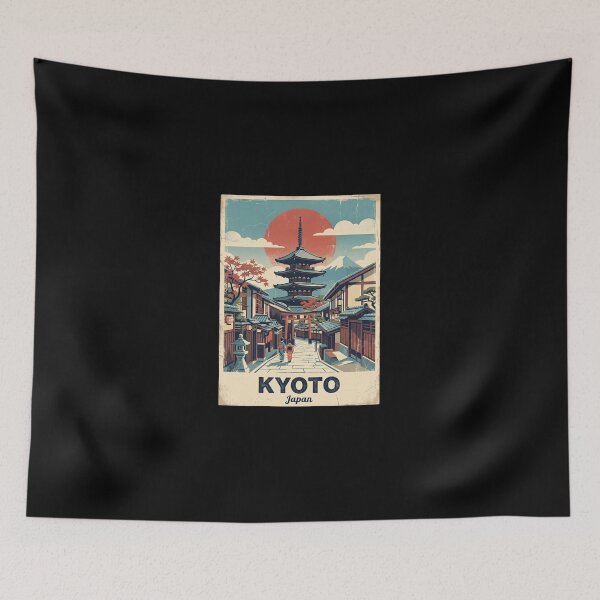 Item preview, Kyoto Japan Vintage Travel Poster designed and sold by dudelinart.