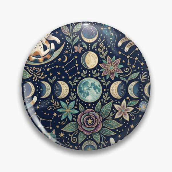 Item preview, Celestial Cats and Mystic Moon Pattern designed and sold by Iampoji.