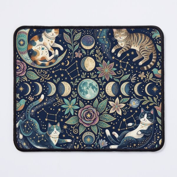 Item preview, Celestial Cats and Mystic Moon Pattern designed and sold by Iampoji.