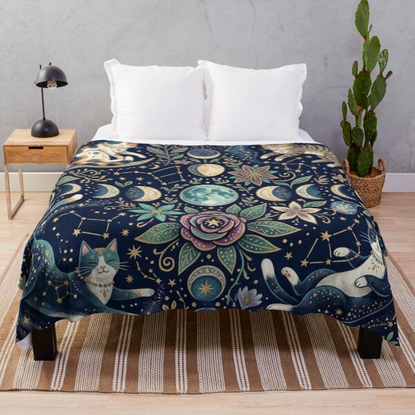Item preview, Celestial Cats and Mystic Moon Pattern designed and sold by Iampoji.