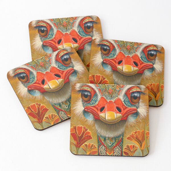 Item preview, Vibrant Ostrich Portrait With Artistic Details designed and sold by Artessie.