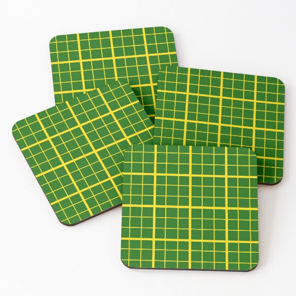 Item preview, Yellow On Green Grid Windowpane Check Design  designed and sold by PatternTitan.