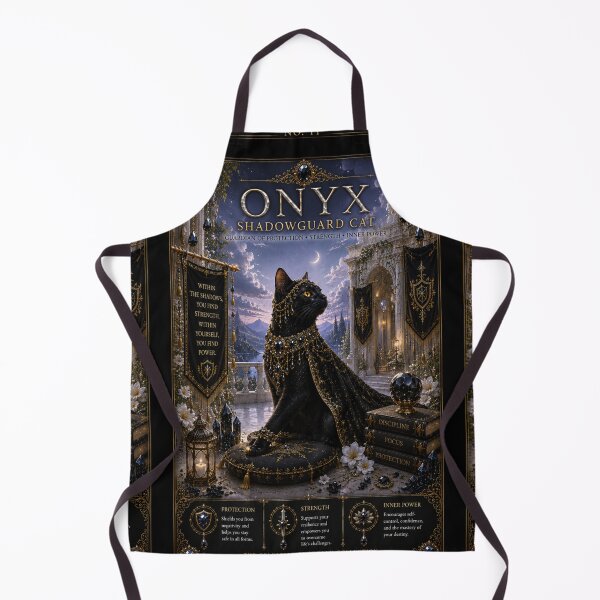 Item preview, Onyx Shadowguard Cat Guardian of Protection Strength and Inner Power Fantasy Black Cat Art designed and sold by Mindworx21.