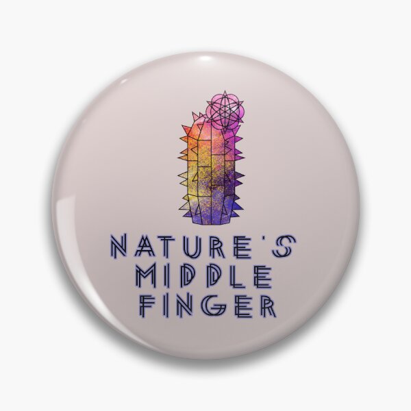 Item preview, Nature's Middle Finger Funny Geometric Cactus Design designed and sold by GraphicComet.
