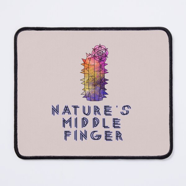 Item preview, Nature's Middle Finger Funny Geometric Cactus Design designed and sold by GraphicComet.