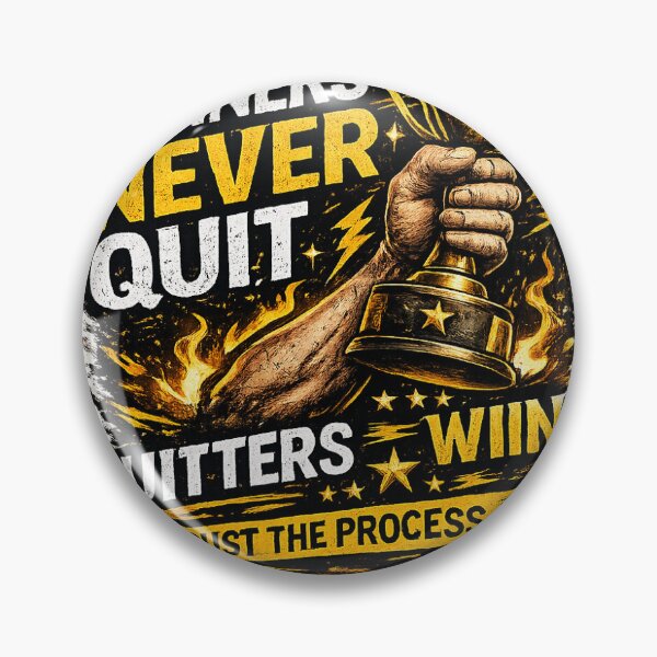 Item preview, Winners Never Quit Motivational Sticker designed and sold by Hustlingminds.