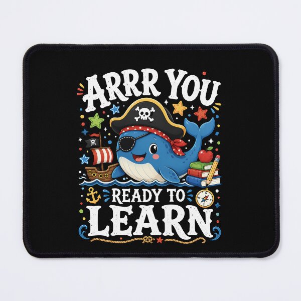 Item preview, Arrr You Ready to Learn Cute Pirate Whale Back to School designed and sold by THREE LITTLE BEANS.