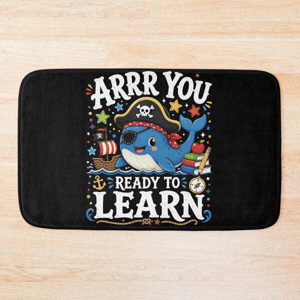 Item preview, Arrr You Ready to Learn Cute Pirate Whale Back to School designed and sold by THREE LITTLE BEANS.