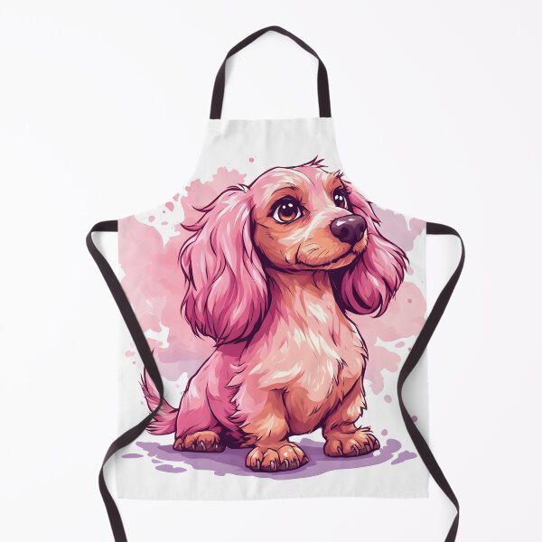 Item preview, Adorable Pink Watercolor Dachshund Puppy Illustration designed and sold by Karolina’s Cozy Creations.