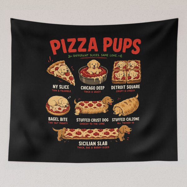 Item preview, Pizza Pups The Menu Cute Dog Pizza Lover Italian Dachshunds designed and sold by THREE LITTLE BEANS.