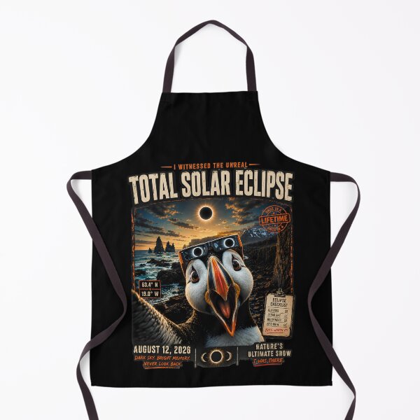 Item preview, Total Solar Eclipse Iceland Puffin Selfie August 12 2026 designed and sold by THREE LITTLE BEANS.