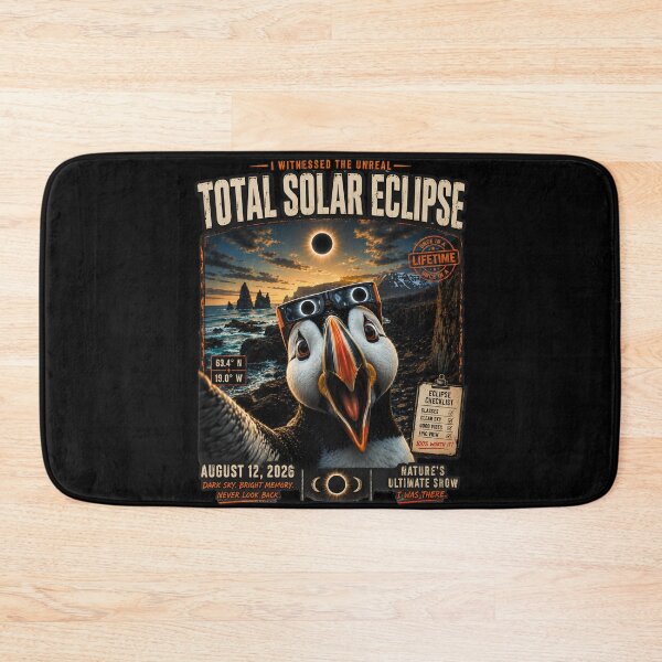 Item preview, Total Solar Eclipse Iceland Puffin Selfie August 12 2026 designed and sold by THREE LITTLE BEANS.
