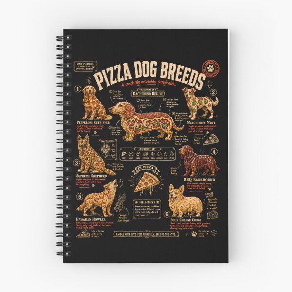 Item preview, Pizza Dog Breeds Funny Canine Food Anatomy Chart designed and sold by THREE LITTLE BEANS.