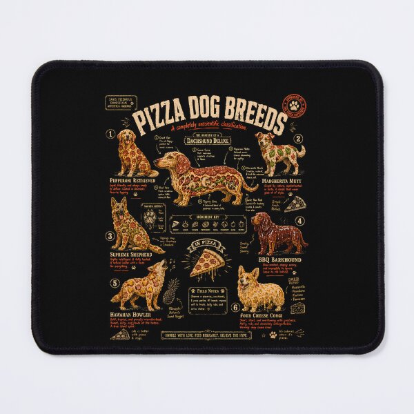 Item preview, Pizza Dog Breeds Funny Canine Food Anatomy Chart designed and sold by THREE LITTLE BEANS.