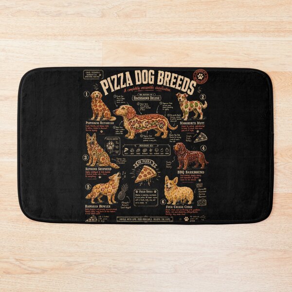 Item preview, Pizza Dog Breeds Funny Canine Food Anatomy Chart designed and sold by THREE LITTLE BEANS.