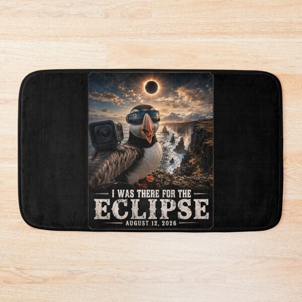 Item preview, Total Solar Eclipse Iceland Puffin Selfie August 12 2026 designed and sold by THREE LITTLE BEANS.