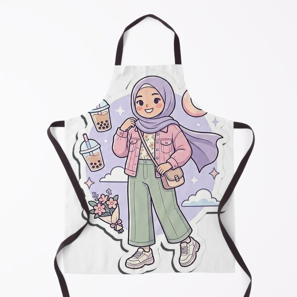 Item preview, Cute Stylish Muslim Girl Sticker designed and sold by Azza-Mahmoud.