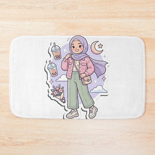Item preview, Cute Stylish Muslim Girl Sticker designed and sold by Azza-Mahmoud.
