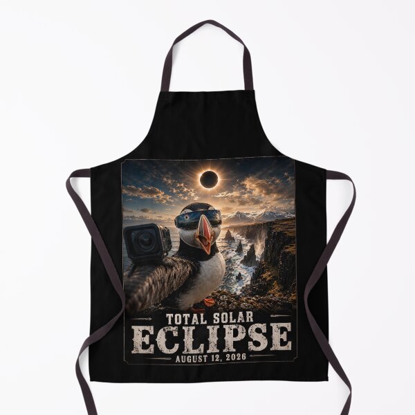 Item preview, Total Solar Eclipse Iceland Puffin Selfie August 12 2026 designed and sold by THREE LITTLE BEANS.