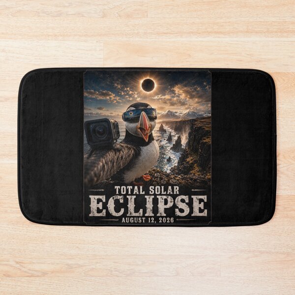 Item preview, Total Solar Eclipse Iceland Puffin Selfie August 12 2026 designed and sold by THREE LITTLE BEANS.