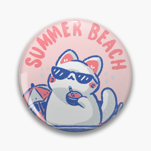Item preview, Funny Summer Beach Cat designed and sold by xMorfina.