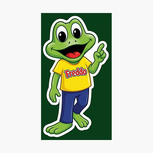 Item preview, Cute Green Frog Mascot Cartoon Sticker – Happy Amphibian Character Art designed and sold by Bhaskar Digital Art.