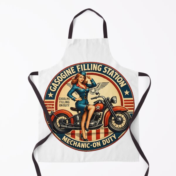 Item preview, Retro Pin-UP Biker Girl - Vintage Motorcycle Garage Art | Cassic Americana Aesthetic Design designed and sold by Ivory Code.