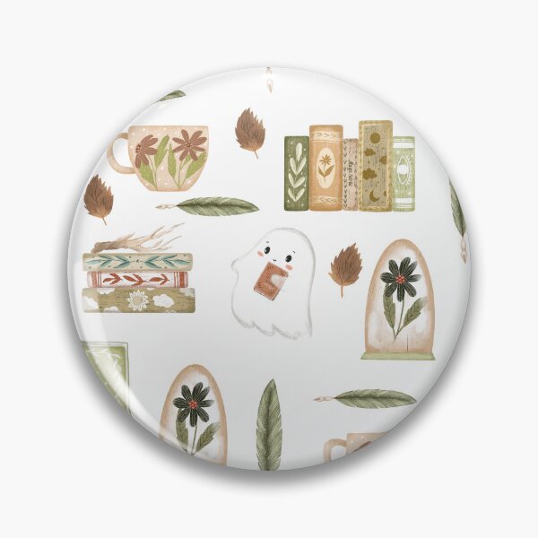 Item preview, Book lover ghost whimsy seamless pattern designed and sold by pinkyfish1010.
