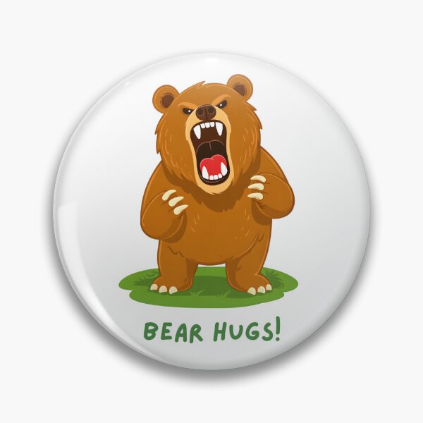 Item preview, BEAR HUGS! – Cute Roaring Bear Cartoon Illustration designed and sold by ROARSOME DESiGNS.