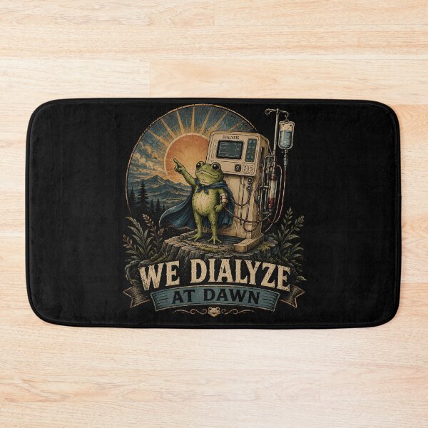 Item preview, We Dialyze At Dawn T-Shirt, dialysis patient support gift, kidney warrior graphic tee, renal care awareness designed and sold by THREE LITTLE BEANS.